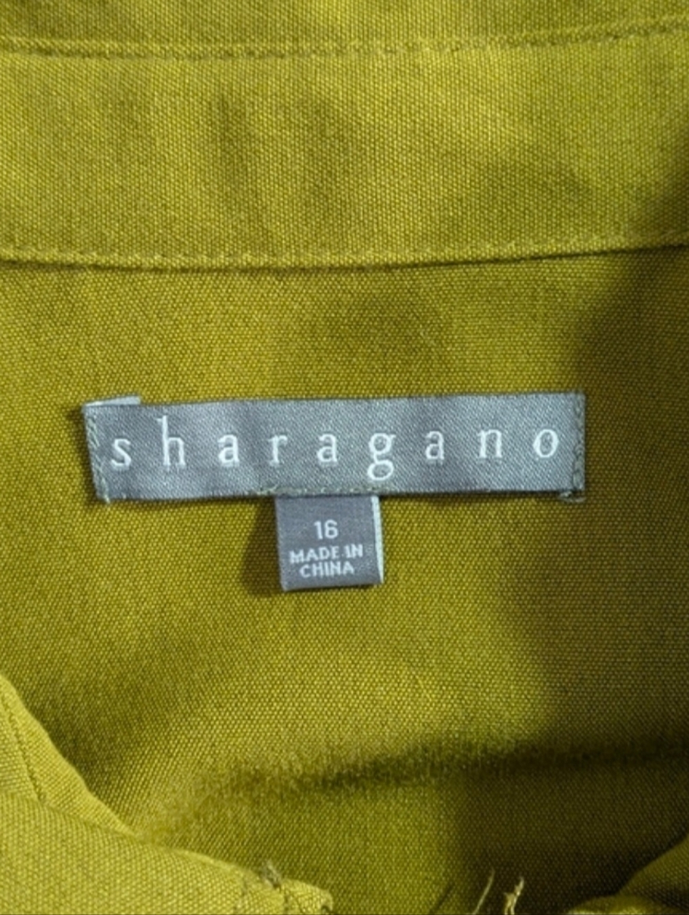 NEW Sharagano Green Utility Style Dress / Belted Shirtdress - Size 16 Womens - Picture 4 of 4
